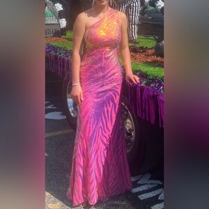 One Shoulder Sequin Dress Formal/Prom Maxi Dress